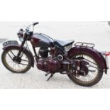A BSA C10L motorbike, 250cc, registered in 1955, does not currently run as it has been stored for