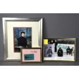 A collection of Beatles related autographs to include a framed Peter Blake autographed card and a