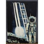 Bruna X (Italian 1937-2007, fl 1965-1976): 'Moon 11 ', a futuristic study of the two astronaut