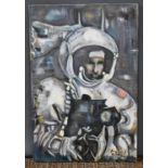 Bruna X (Italian 1937-2007, fl 1965-1976): 'Moon 18 ', a futuristic study of NASA astronauts Neil