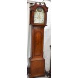 A 19th century oak longcase clock by F Haynes of Stamford, the painted dial having a subsidiary