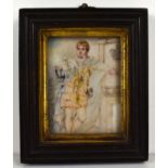 English School (19th century): a miniature portrait of King George IV when he was Prince Regent,