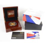 A Royal Mint "The Britannia" 2015 five-ounce 24ct gold proof coin, limited edition 23 of 50, with