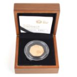 A Royal Mint "Girlguiding UK" 2010 Gold Proof 50p Coin, 15.5g, with certificate and case.