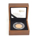 A Royal Mint "Kew Gardens" 2009 Gold Proof 50p Coin, 15.5g, with certificate and box.