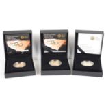 Four Royal Mint silver proof coins, comprising of a 2008 Olympic Games Handover Ceremony silver