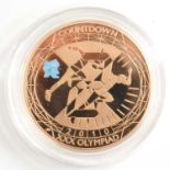 A Royal Mint "Countdown to London 2012" gold proof five pound coin, 2010, 39.94g.