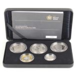 A Royal Mint 2008 "Family Silver Collection" Silver Proof Five-Coin Set, with certificate