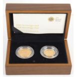 An Edward VII gold sovereign and half-sovereign pair, dated 1910, with certificate of authenticity