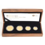 A Royal Mint 2009 Britannia Four-Coin Gold Proof Set, containing 1oz, 1/2oz, 1/4oz and 1/10oz