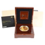 A Royal Mint "100th Anniversary of the First World War-Outbreak" 2014 Five-Ounce 24ct Gold Proof