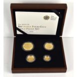 A Royal Mint 2010 Britannia Four-Coin Gold Proof Set, containing 1oz, 1/2oz, 1/4oz and 1/10oz