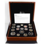 A Royal Mint 2016 Premium Proof Sixteen Coin Set, with certificate and fitted wooden case.