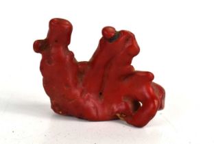 A piece of tree form red coral, 9cm by 6.5cm.