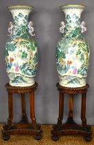 A pair of impressive Chinese Qing Dynasty, likely Jiaqing-Daoguang Period vases, late 18th / early