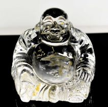 A Chinese crystal seated Buddha, 9cm high.