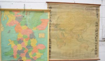 A Scarborough's double sided map of the world, depicting North and South America on one side and