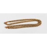 A 9ct gold flat curb-link neck chain, 46cm long, 20.5g.