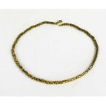 A 9ct gold necklace, with crab claw clasp and marked 375,18.85g.