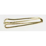 A 9ct gold necklace, composed of S-form links, marked 375, 13.25g.