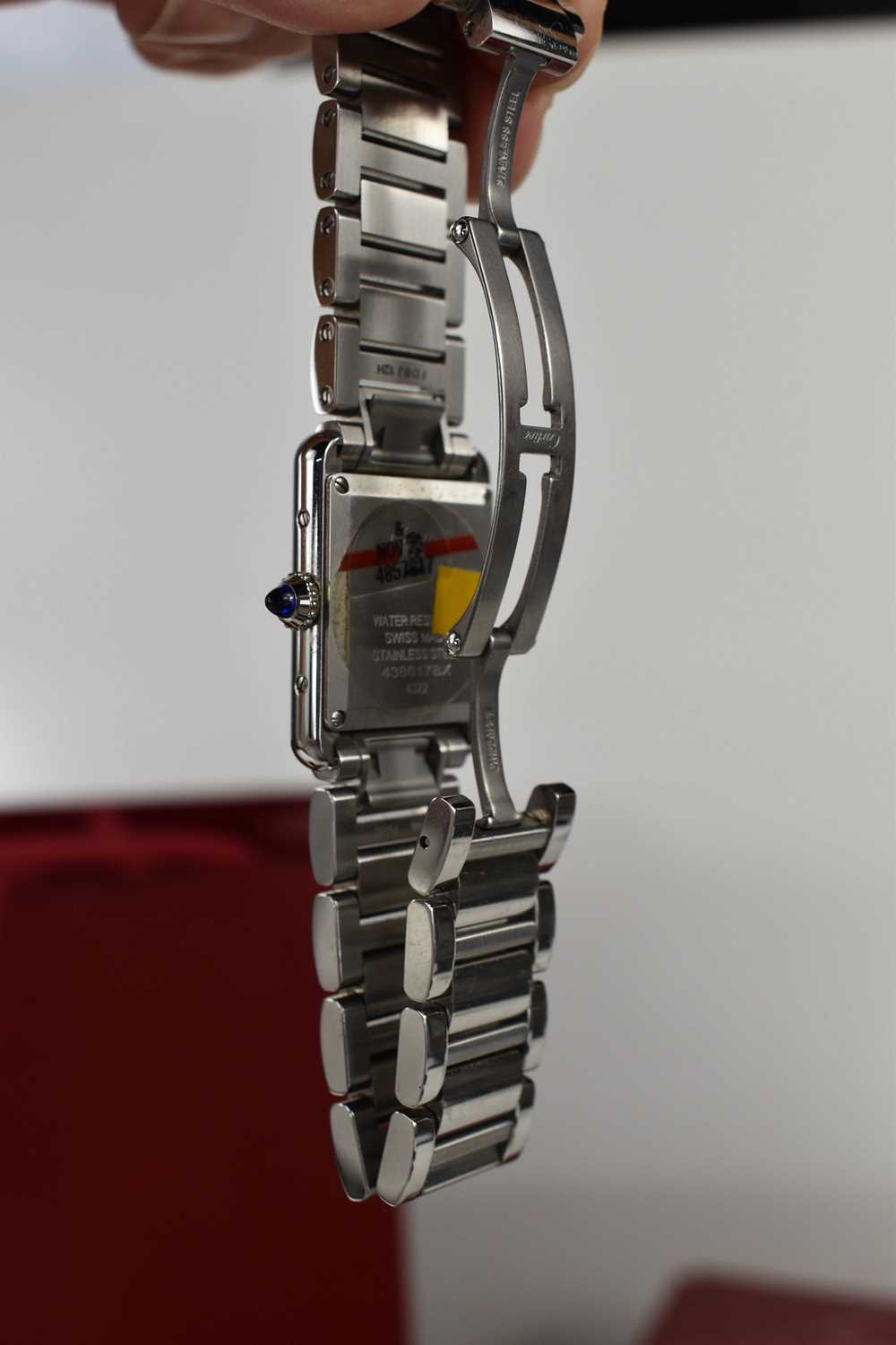 A Cartier Tank Must wristwatch in stainless steel, with a crystal glass front, Roman numeral - Image 2 of 12