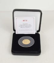 A Jubilee Mint 2021 Remembrance Day 22ct Gold Proof Sovereign, with certificate and case.