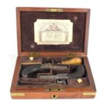 A fine cased pair of boxlock percussion pocket pistols by Joseph Egg, London, with turn off barrel