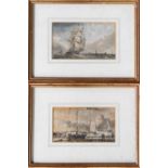 Attributed to Samuel Owen (1769-1887): sailing ships, watercolour on paper, unsigned, each 8 by