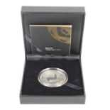 A 2017 South African 1oz silver Krugerrand, 50th Anniversary Edition, with original box and