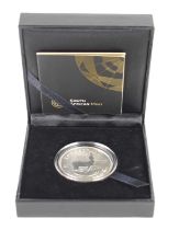 A 2017 South African 1oz silver Krugerrand, 50th Anniversary Edition, with original box and