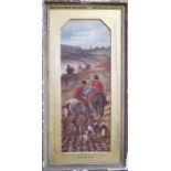 W.H. Hopkins (19th century): Forrard Away, hunting scene, oil on board, stamped Migreaman of