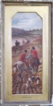 W.H. Hopkins (19th century): Forrard Away, hunting scene, oil on board, stamped Migreaman of