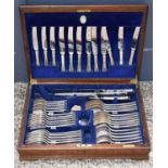 A canteen of Mappin and Webb Princes Plate, silver plated cutlery for six place settings,