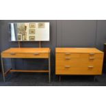 A John and Sylvia Reid for Stag mid century dressing table and matching chest of drawers.