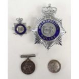 A WWI medal to Clifford Gerald Fry, RMA/3650/S, of the Royal Marines together with a silver war