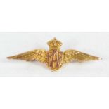 A 9ct gold RAF sweetheart brooch, 2.5g