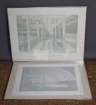 Ben Johnson RA (British 1946-): Two signed limited edition lithographs of Crystal Palace and IBM