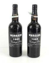 Two bottles of Morgans 1985 Vintage Port. From the private collection of a member of the