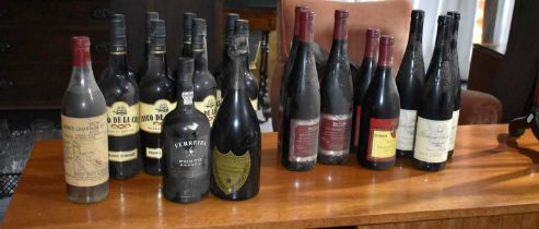 A selection of port, wine and Cognac to include Casco du la Cruz sherry (8) five bottles of Bor Forr