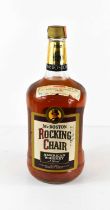 A 1.75 litre bottle of Mr Boston Rocking Chair American blended Whiskey, the bottle with built in