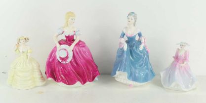 A group of four porcelain Coalport ladies comprising of Amanda, The Garden party, Catriona and