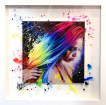 Emma Grzonkowski (British Contemporary) Rainbow Tears, limited edition print on glass, 2/28, with