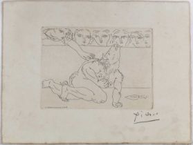 Pablo Picasso (1881-1973): Minotaure Mourant, limited edition of 260, signed Picasso in pencil,