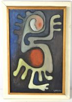 G. Konings (20th century Belgian): abstract figurative figure, signed and dated bottom right, oil on
