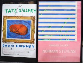 Two posters: Tate Gallery David Hockney poster for Exhibition October 1988 - January 1989, and