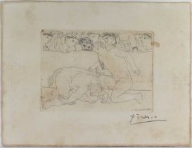 Pablo Picasso (1881-1973): Minotaure Vaincu, limited edition of 260, signed Picasso in pencil, lower