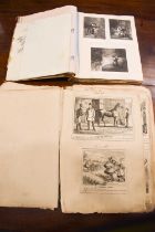 Two 19th century scrapbooks, comprising one dated 1802 with some hand drawn illustrations and