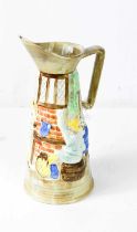 CHARITY LOT: A HJ Wood Ltd Burslem hand painted jug, modelled with a jovial tavern scene, 28cm