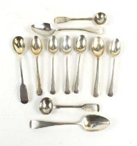 A collection of Victorian and later silver spoons, 5.2toz.
