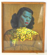 After Vladimir Griegorov Tretchikoff (1913-2006): a print of 'Chinese Girl', 60 by 50cm, framed